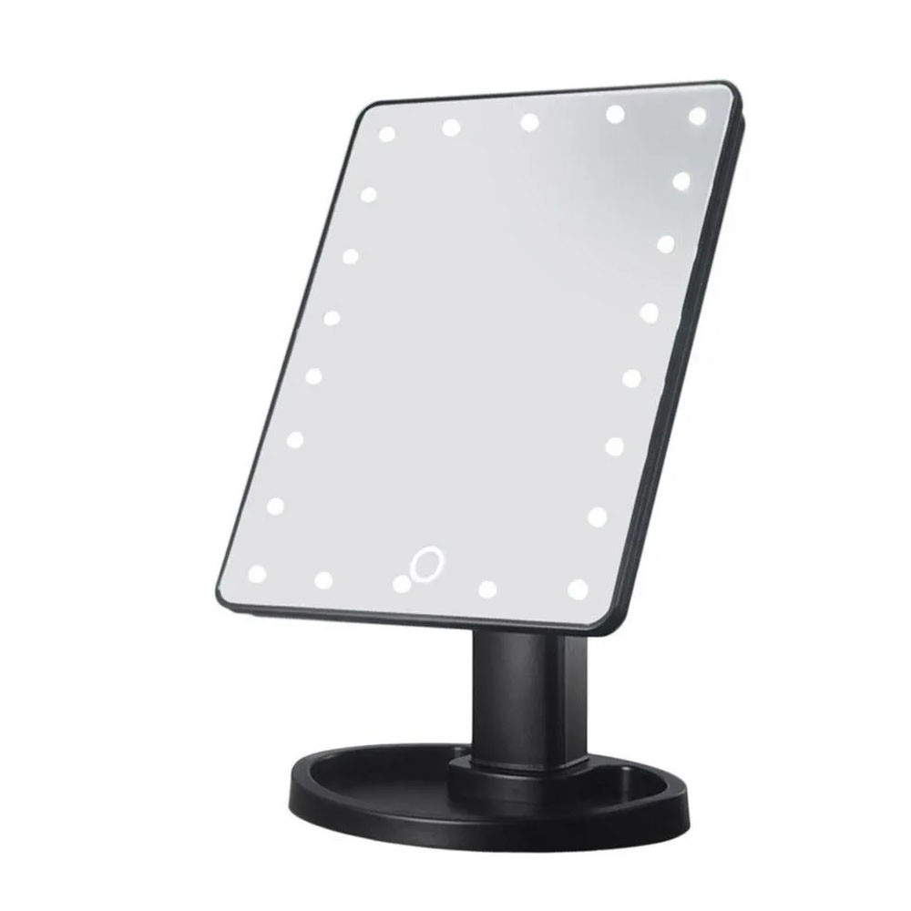 Espelho De Mesa Luz Led Maquiagem Camarim Port Til Usb Visio